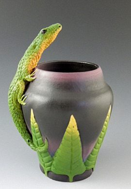 Nancy Adams - Lone Lizard Vase