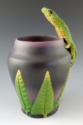 Nancy Adams - Lone Lizard Vase