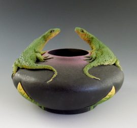 Nancy Adams - Two Lounging Lizards Bowl