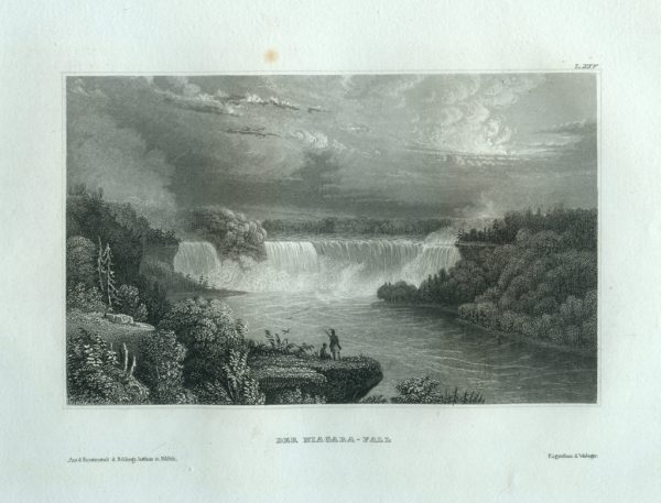 Antique Engraving - The Niagara Fall (1835)