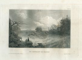 Antique Engraving - The Rapids Of The Niagara (1836)