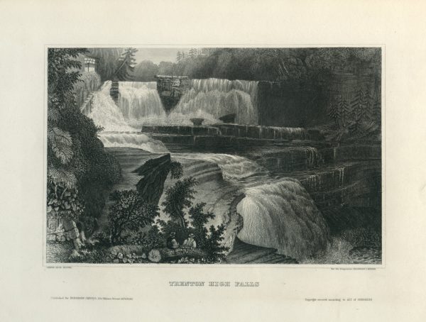 Antique Engraving - Trenton High Falls (1854)