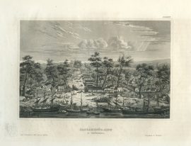 Antique Engraving - Sacramento City, California (1856)