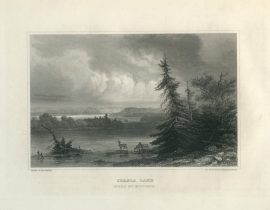 Antique Engraving - Itasca Lake (1854)