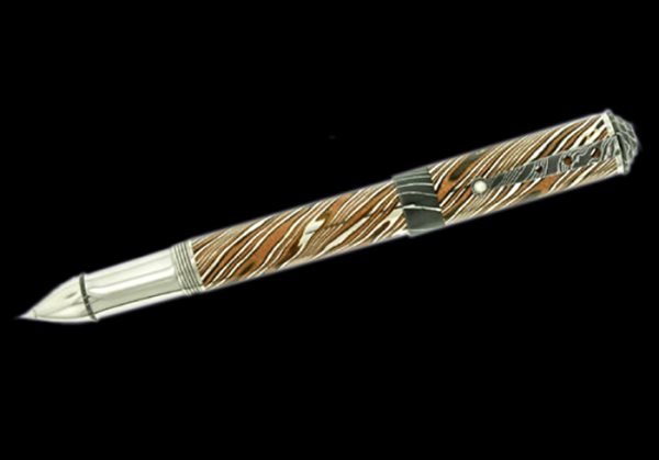 Merlot TMDD Rollerball Pen - Mokume Gane