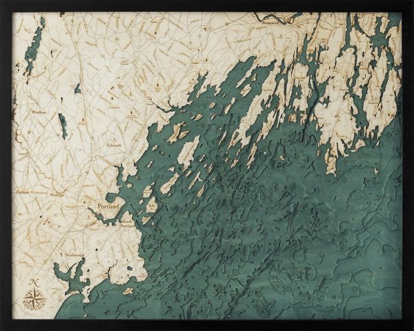 Bathymetric Map Portland, Maine