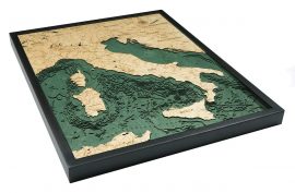 Bathymetric Map Italy