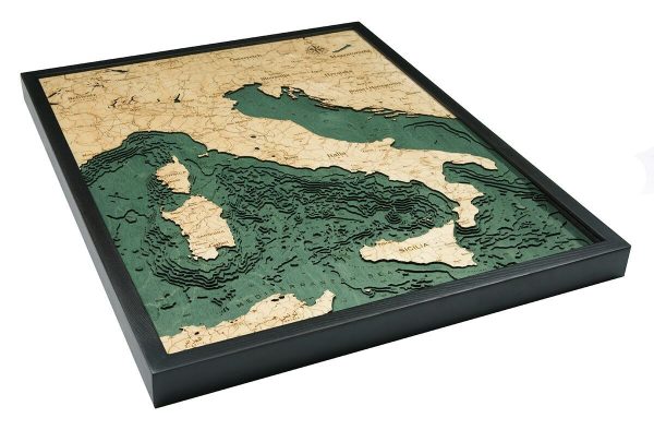 Bathymetric Map Italy