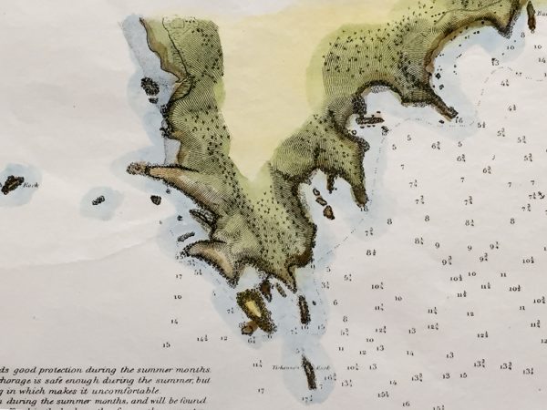 U.S. Coast Survey Map Western Coast of the United States (1854)