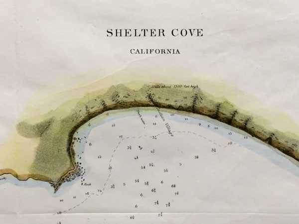 U.S. Coast Survey Map Western Coast of the United States (1854)