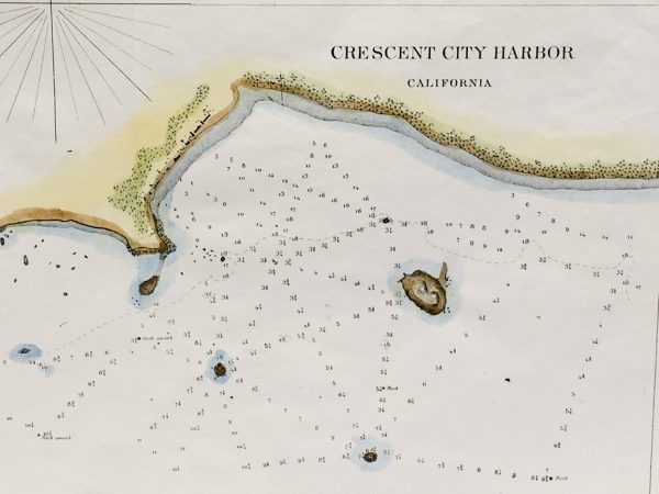 U.S. Coast Survey Map Western Coast of the United States (1854)
