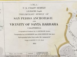 U.S. Coast Survey Map San Padro California (1855)