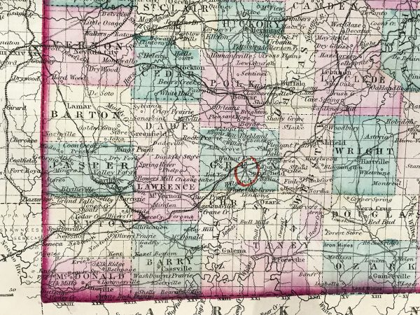 Antique Map - Missouri State Map (1872)