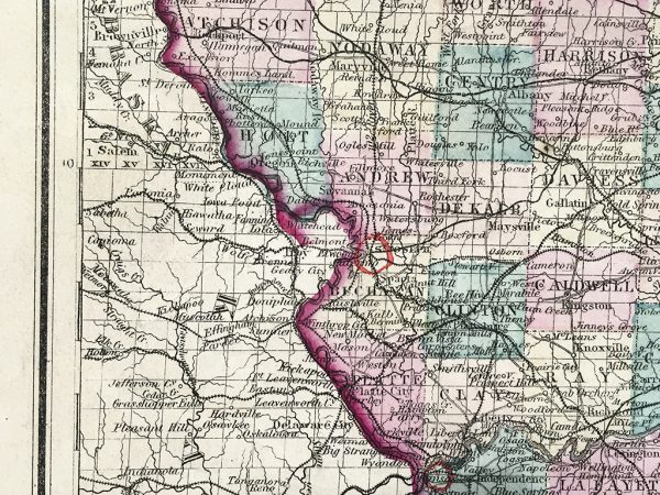 Antique Map - Missouri State Map (1872)