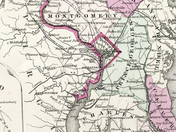 Antique Map - Delaware and Maryland State Map (1866)