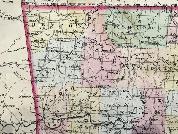 Antique Map - Arkansas State Map (1857)