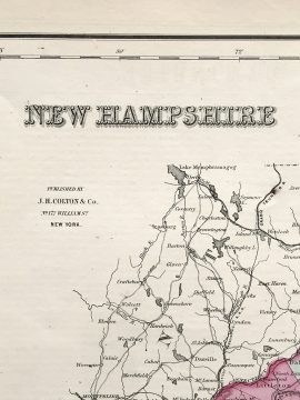 Antique Map - New Hampshire State Map (1855)