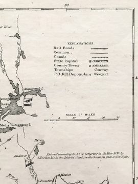 Antique Map - New Hampshire State Map (1855)