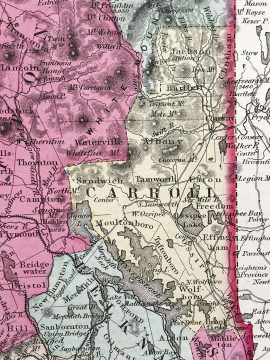 Antique Map - New Hampshire State Map (1855)