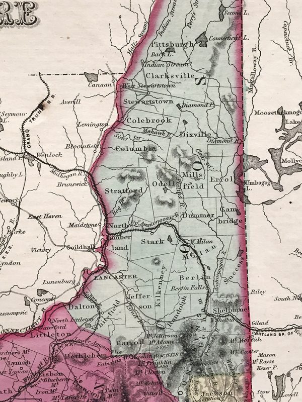 Antique Map - New Hampshire State Map (1855)