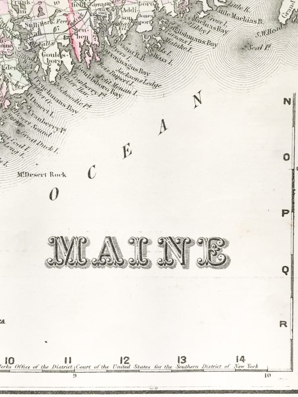 Antique Map - Maine State Map (1855)