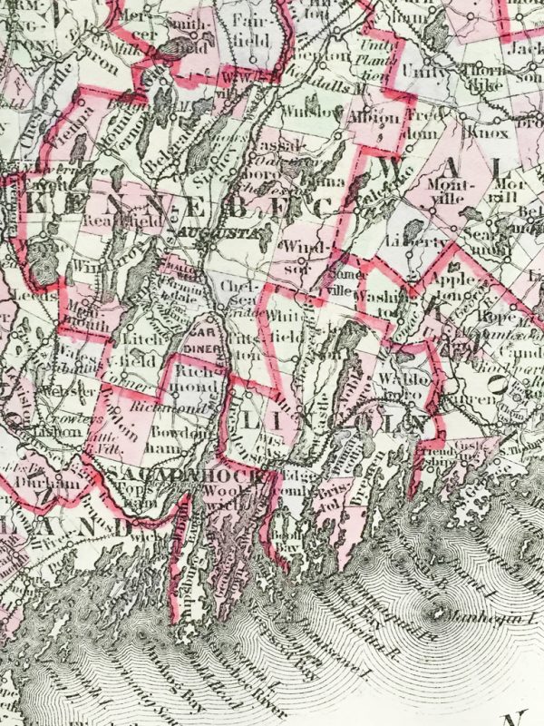 Antique Map - Maine State Map (1855)