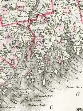 Antique Map - Maine State Map (1855)