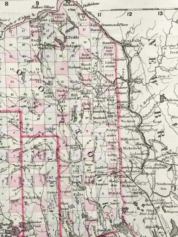 Antique Map - Maine State Map (1855)