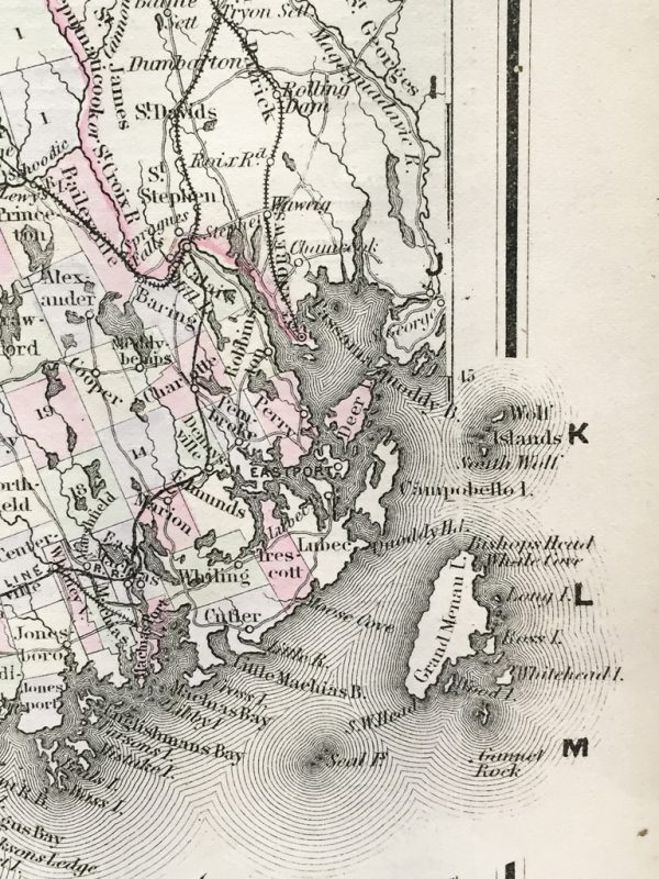 Antique Map - Maine State Map (1855)