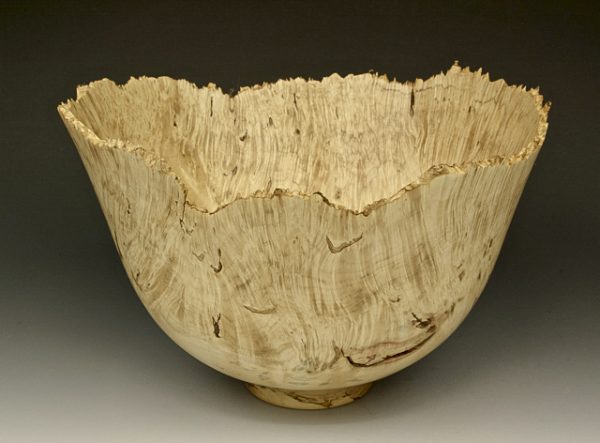 Jerry Kermode - Silver Maple Natural Edge Bowl Spalted with Included Knots