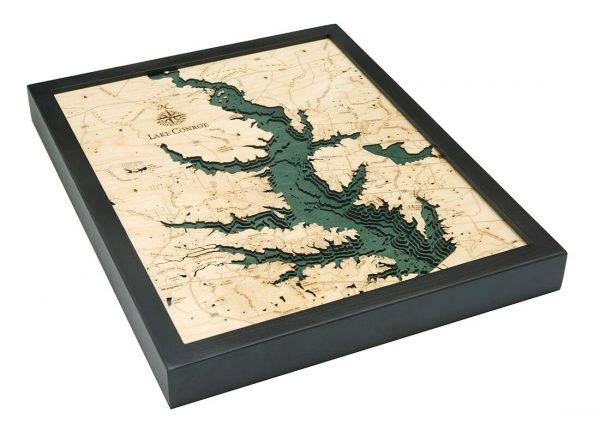 Bathymetric Map Lake Conroe, Texas