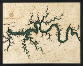 Bathymetric Map Lake Cumberland, Kentucky