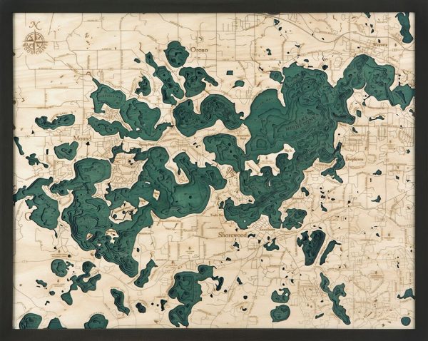 Bathymetric Map Lake Minnetonka, Minnesota