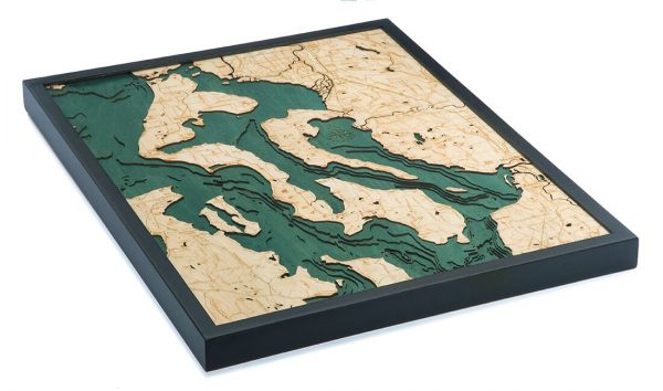 Bathymetric Map Whidbey and Camano Islands