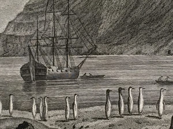 Cook Engravings - A View of Christmas Harbor in Kerguelen's Land