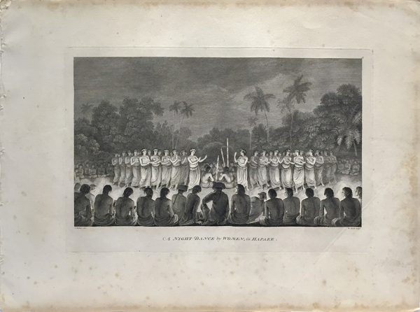 Cook Engraving - A Night Dance by Women in Hapaee