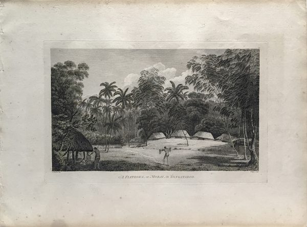 Cook Engraving - A Flatooka or Morai in Tongataboo