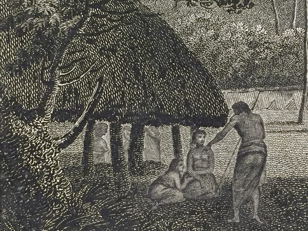 Cook Engraving - A Flatooka or Morai in Tongataboo