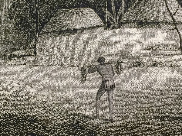 Cook Engraving - A Flatooka or Morai in Tongataboo