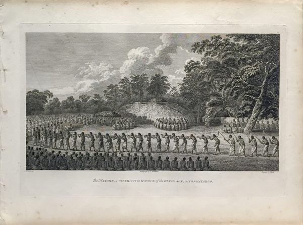 Cook Engraving - The Natche - A Cheremony in Honour of the King's Son in Tongataboo