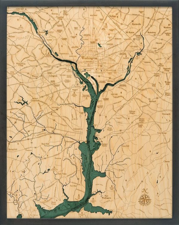 Bathymetric Map Washington D.C.