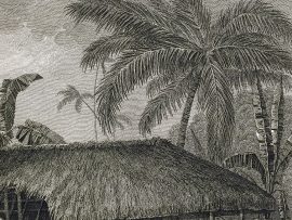 Cook Engraving - The Body of Tee A Chief as Preserved After Death In Otaheite