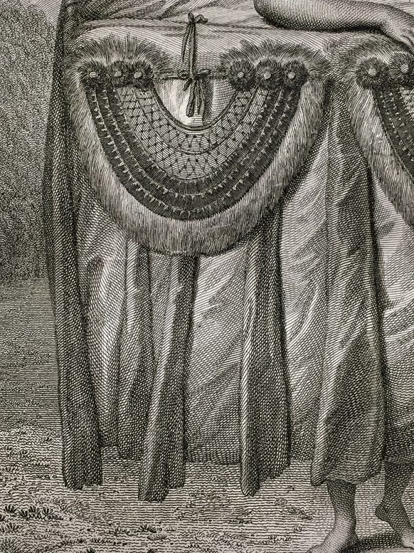 Cook Engraving - A Young Woman of Otaheite Bringing a Present