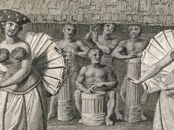 Cook Engraving - A Dance in Otaheite