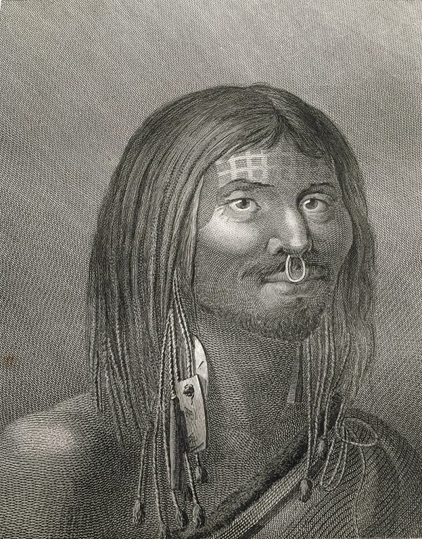 Cook Engraving - A Man of Nootka Sound