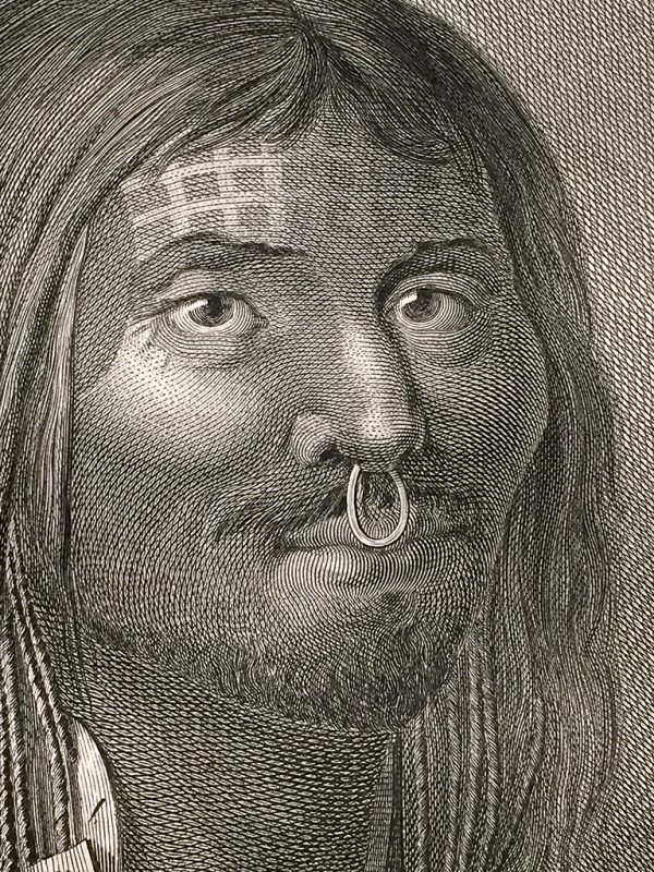 Cook Engraving - A Man of Nootka Sound