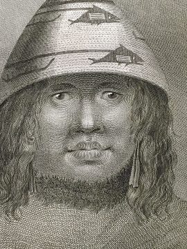 Cook Engraving - A Woman of Nootka Sound