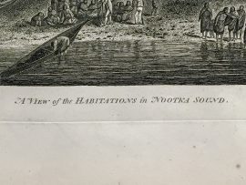 Cook Engraving - A View of the Habitations in Nootka Sound