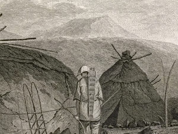 Cook Engraving - The Tschuktschi and Their Habitations