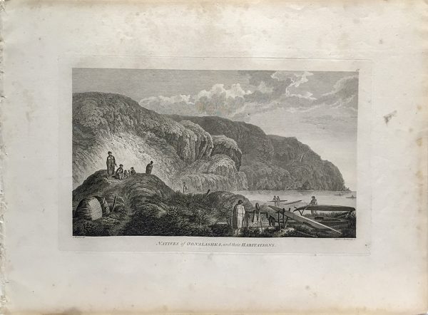 Cook Engraving - Natives of Oonalashka and Their Habitations